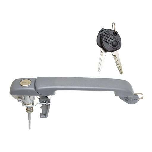 [105088] MANIJA EXTERIOR VW GOLF 2P 93-99/JETTA A3 93-98/POINTER 2P 97-99  PATA LARGA PIVOTE LISO CORRUGADA GRIS PLASTICO Derecho/Izquierdo Delantera  