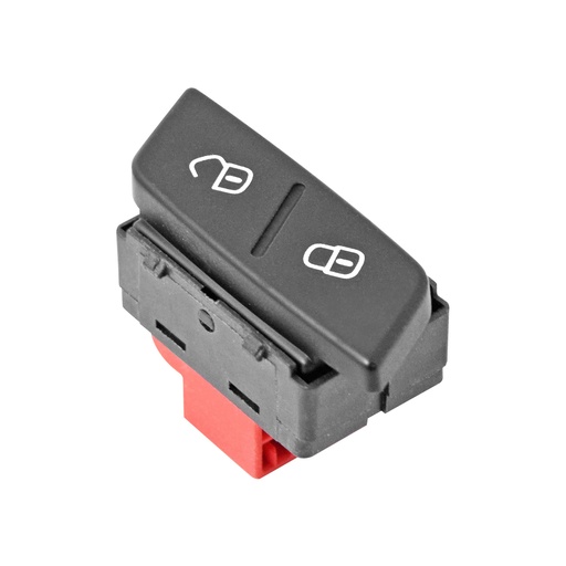 [70951] CONTROL ELECTRICO VW JETTA BICENTENARIO 11-18/TIGUAN 09-17/PASSAT 12-17  DE SEGURO 4 PINS 1 TECLA NEGRO BASE ROJA 12VCC MANIJAUTO    