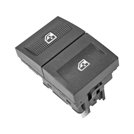 [222-3115-01] CONTROL ELECTRICO VW POINTER 00-05  DE ELEVADOR 5 PINS 2 TECLAS NEGRO 12VCC GENERICA Derecho/Izquierdo Delantera  