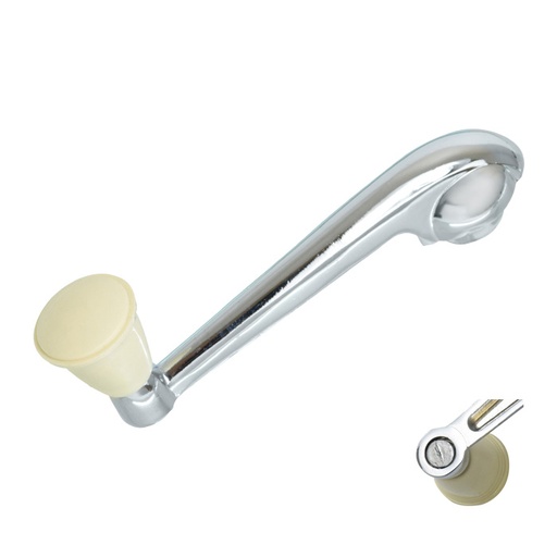 [105098] MANIJA DE ELEVAR VW SEDAN 60-71  PERILLA BEIGE CROMO REMACHE DE METAL    