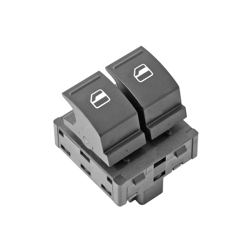 [222-3133-01] CONTROL ELECTRICO VW UP! 16-18  DE ELEVADOR 8 PINS 2 TECLAS NEGRO 12VCC MANIJAUTO    