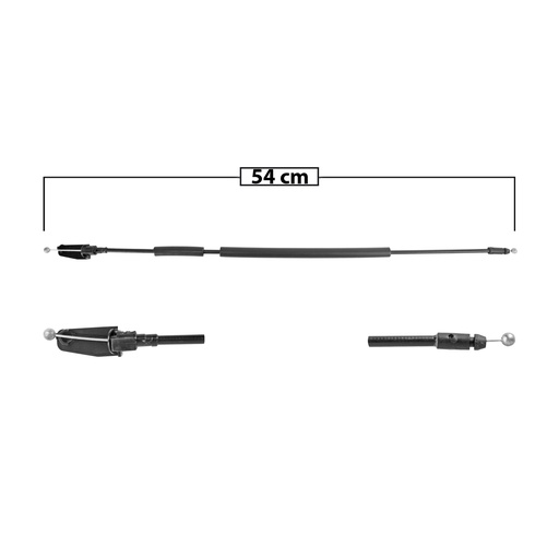 [001-3132-05] CHICOTE DE COFRE VW VENTO 14-22  54 CM PARTE FRONTAL SIN MANIJA GENERICA    