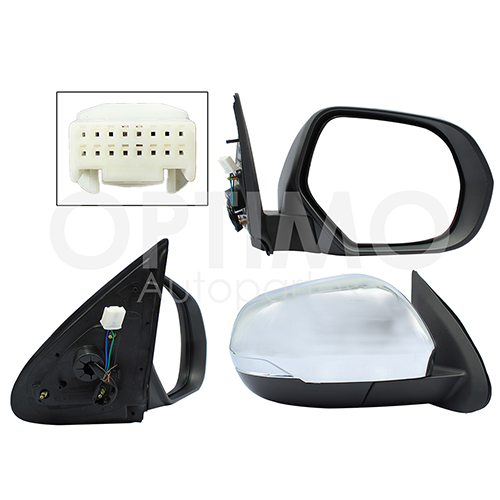 [AERS1312] ESPEJO MT L200 20-24 ELECTRICO CROMADO 3 PIN IZQ