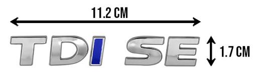 [EMB-3125-01] LETRAS TDI SE JETTA CROMO