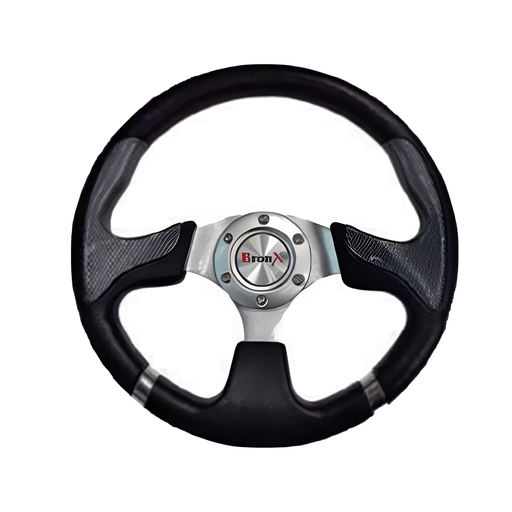 [VO042A] VOLANTE DEPORTIVO NEGRO/FIBRA DE CARBON BRONX