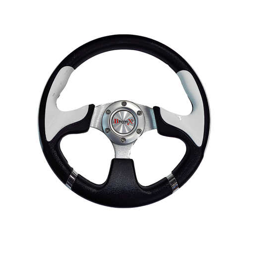 [VO043A] VOLANTE DEPORTIVO NEGRO/BLANCO BRONX