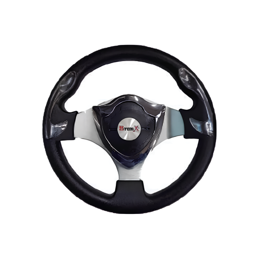 [VO072A] VOLANTE DEPORTIVO NEGRO TIPO FIBRA DE CARBON BRONX