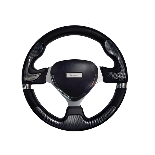 [VO075A] VOLANTE DEPORTIVO NEGRO/FIBRA DE CARBON BRONX