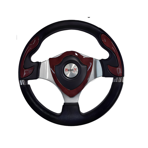 [VO077A] VOLANTE DEPORTIVO NEGRO/MADERA BRONX