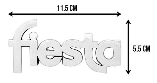 [EMB-1044-02] EMBLEMA LETRAS FIESTA 02-05 CROMO