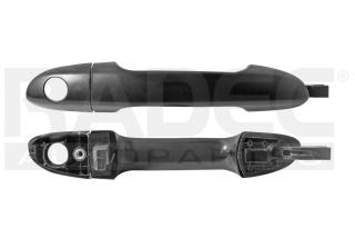 [012-3504-00] MANIJA EXTERIOR KI SPECTRA 05-09 CON HOYO PARA LLAVE LISA NEGRA PLASTICO DELANTERA DER