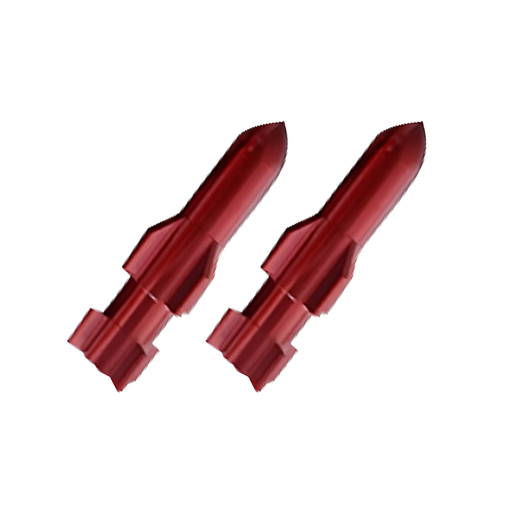 [TPV062] TAPON DE VALVULA COHETE LARGO 5CM ROJO