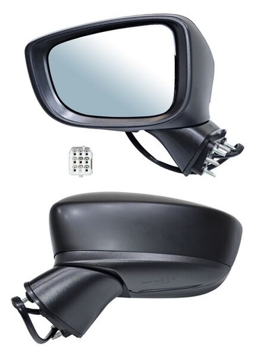 [ELM216EL] ESPEJO MAZDA 2 16-23 / YARIS R 16-20 ELECT P/PINT C/DIRECC C/DESEMP 6 PINES 240524 IZQ 28603