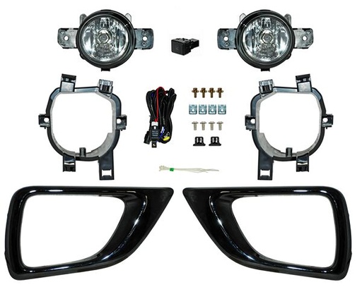 [NS722-BK] FARO NIEBLA NISSAN PU NP300/ FRONTIER 16-20 C/BISEL NEGRO JGO 352