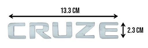 [001-0516-01] LETRAS CRUZE CROMO 13.3x2.3cm