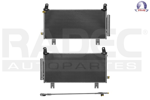 [228-1303-06] CONDENSADOR HD CR-V 17-22 L4 1.5L AUT C/SECADOR 29 1/5X13 5/6X12MM ALUM SOLD POLAR