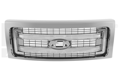 [204-1215-23] PARRILLA FD F-150 13-14 CROMADA NEGRA XLT/ECOBOOST V6/V8 6/8 CILINDROS 3.5/5.0L 2/4 PUERTAS