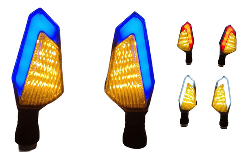 [D-156A-YA] DIRECCIONAL AZUL LED AMARILLO/AZUL 12V