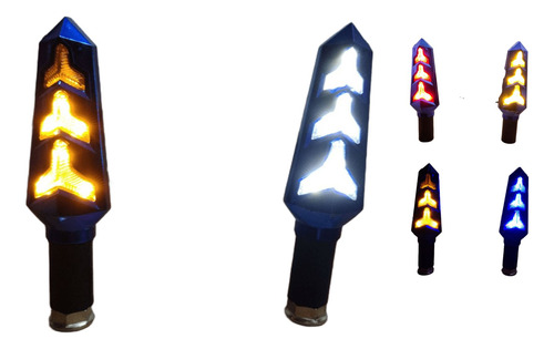 [D-150A-YB] DIRECCIONAL AZUL LED AMARILLO/BLANCO  12V