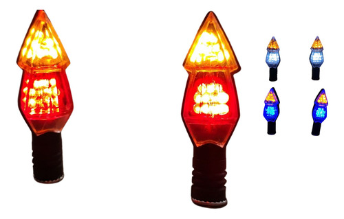 [ENDIR-3213-0623] DIRECCIONAL BI 14LED 4CABLES AMARILLO/ROJO JGO