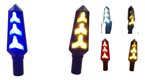 [D-150N-YA] DIRECCIONAL NEGRO LED AMARILLO /AZUL 12V