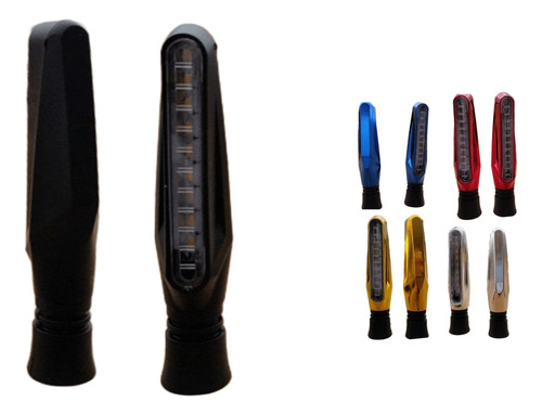 [ENDIR-3213-0544] DIRECCIONAL NEGRO MATE 12V 9LED LUZ AMARILLA JGO