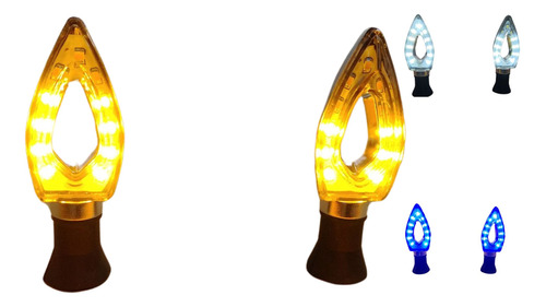 [D-139P-Y] DIRECCIONAL PLATA LED AMARILLO 12V