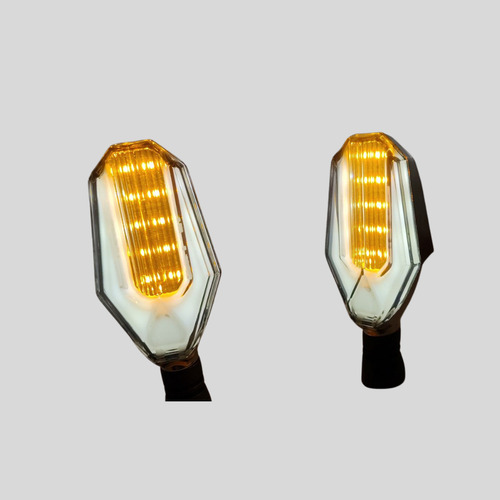 [D-128P-YB] DIRECCIONAL PLATA LED AMARILLO/BLANCO 12V