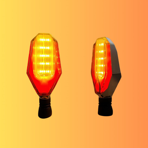 [D-128P-YR] DIRECCIONAL PLATA LED AMARILLO/ROJO 12V