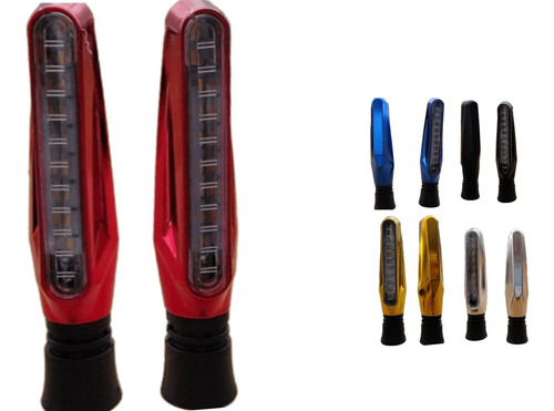 [ENDIR-3213-0541] DIRECCIONAL ROJO 12V 9LED LUZ AMARILLA JGO