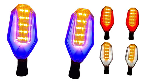 [D-128R-YA] DIRECCIONAL ROJO LED AMARILLO/ AZUL 12V