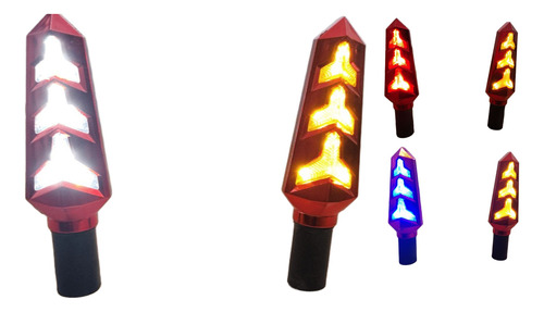 [D-150R-YB] DIRECCIONAL ROJO LED AMARILLO/BLANCO 12V