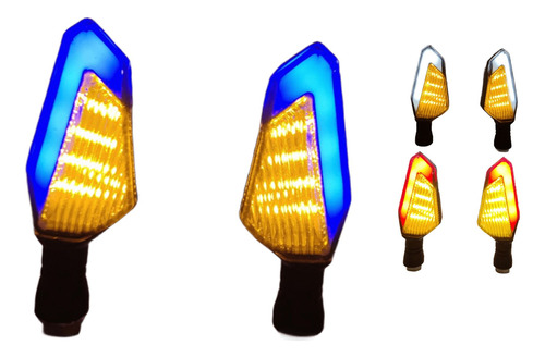 [D-156S-YA] DIRECCIONAL SERPIENTE LED AMARILLO/AZUL 12V