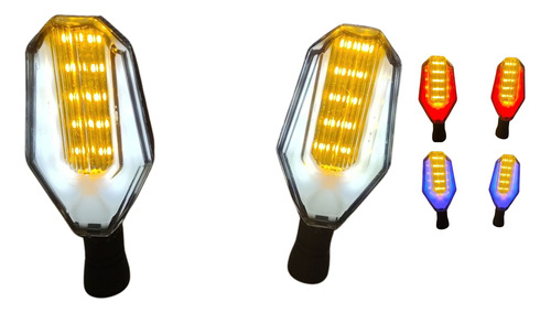 [D-128S-YB] DIRECCIONAL SERPIENTE LED AMARILLO/BLANCO 12V