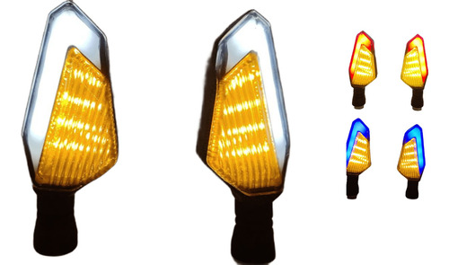 [D-156S-YB] DIRECCIONAL SERPIENTE LED AMARILLO/BLANCO 12V