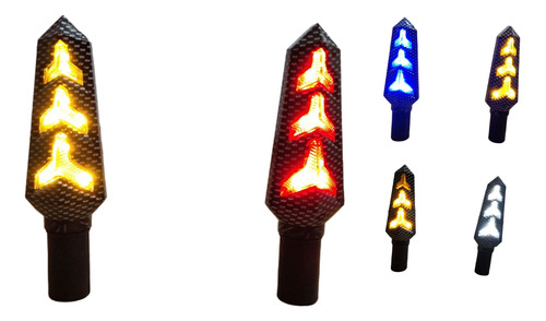 [D-150S-YR] DIRECCIONAL SERPIENTE LED AMARILLO/ROJO 12V