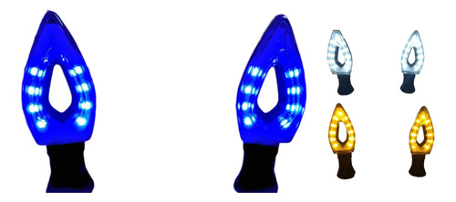 [D-139S-A] DIRECCIONAL SERPIENTE LED AZUL 12V