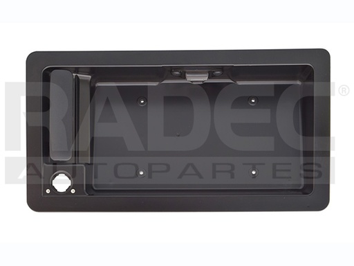 [012-1207-14] MANIJA EXTERIOR FD ECONOLINE 92-07  MANIJA MAS PORTA PLACA CON HOYO PARA LLAVE 5TA PUERTA CORRUGADA NEGRO PLASTICO HUSHAN    
