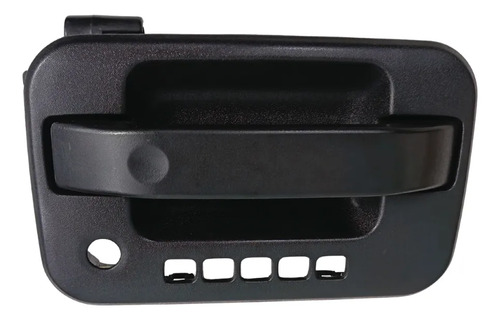 [012-1215-17] MANIJA EXTERIOR FD LOBO 04-08  CON HOYOS PARA LLAVE Y CODIGO  CORRUGADA NEGRA PLASTICO HUSHAN Izquierdo Delantera  