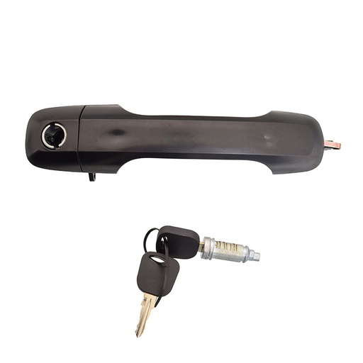 [012-1224-00] MANIJA EXTERIOR FD FIESTA 03-10/ECOSPORT 04-12/IKON SEDAN 08-12  CON HOYO LISA NEGRA PLASTICO HUSHAN Izquierdo Delantera  