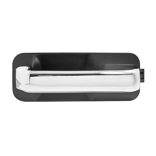 [012-1226-22] MANIJA EXTERIOR FD F-150/F-250/LOBO 15-20/SUPER DUTY 17-20  SIN HOYO PARA LLAVE SIN SENSOR LISA NEGRA/CROMO PLASTICO HUSHAN Derecho Delantera/Trasera  