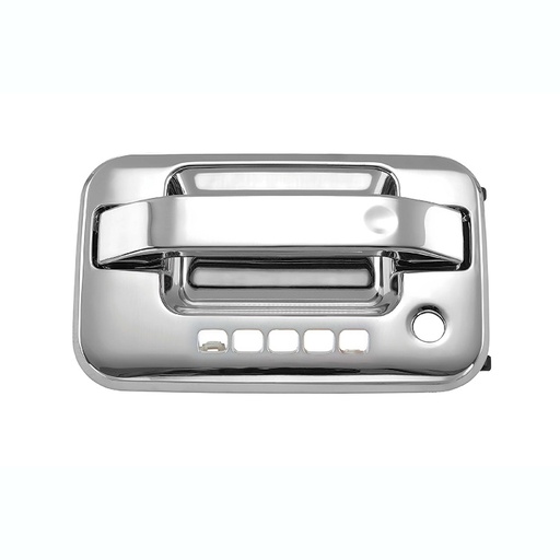 [012-1226-41] MANIJA EXTERIOR FD LOBO 04-08  LC MARK LT 06-13  CON HOYOS PARA LLAVE Y CODIGO  CROMADA PLASTICO HUSHAN Izquierdo Delantera  