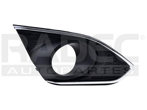 [003-0666-12] REJILLA FASCIA CV SPARK 13-17 LINEA ANTERIOR C/HOYO P/FARO F/CROMADO DER