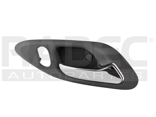 [012-1301-24] MANIJA INTERIOR HD ACCORD 2P COUPE 98-02  CON HOYO PARA SEGURO GRIS OBSCURO/CROMADO PLASTICO HUSHAN Derecho Delantera  