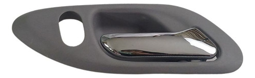 [012-1301-27] MANIJA INTERIOR HONDA ACCORD 2P COUPE 98-02  CON HOYO PARA SEGURO GRIS CLARO/CROMADO PLASTICO HUSHAN Izquierdo Delantera