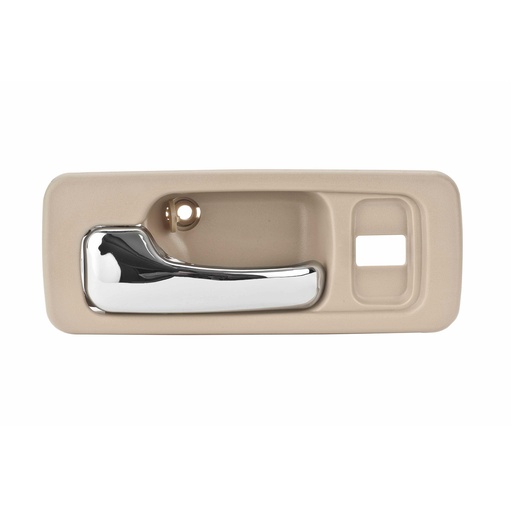 [012-1301-29] MANIJA INTERIOR HD ACCORD 4P SEDAN 90-93  CON HOYO PARA SEGURO BEIGE/CROMADA PLASTICO HUSHAN Izquierdo Delantera  