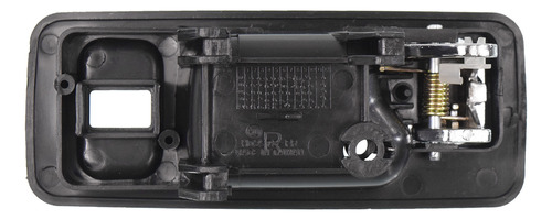 [012-1301-42] MANIJA INTERIOR HD ACCORD 4P SEDAN 90-93  CON HOYO PARA SEGURO NEGRA/CROMO PLASTICO HUSHAN Derecho Delantera  