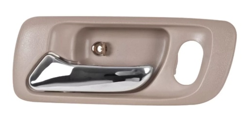 [012-1301-51] MANIJA INTERIOR HD ACCORD 4P SEDAN 98-02/ODYSSEY 99-04  CON HOYO PARA SEGURO BEIGE/CROMADA PLASTICO HUSHAN Izquierdo Delantera  