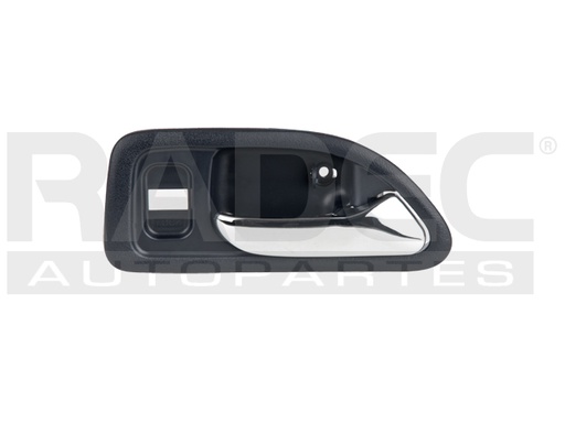 [012-1301-60] MANIJA INTERIOR HD ACCORD 4P SEDAN 94-97  CON HOYO PARA SEGURO AZUL OBSCURO/CROMADA PLASTICO HUSHAN Derecho Delantera  