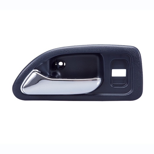 [012-1301-61] MANIJA INTERIOR HD ACCORD 4P SEDAN 94-97  CON HOYO PARA SEGURO AZUL OBSCURO/CROMADA PLASTICO HUSHAN Izquierdo Delantera  